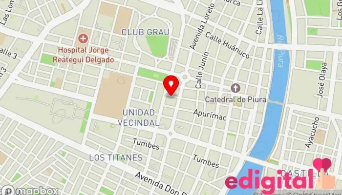 mapa de ALMACENES NORTFARMA Farmacia en Piura