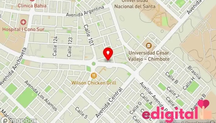 mapa de America Express S.A.  en Chimbote