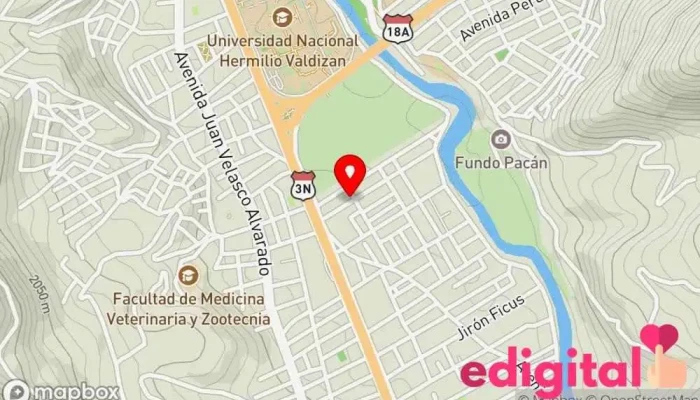 mapa de Atención 24 Horas Botica Farmacia en Pillco Marca