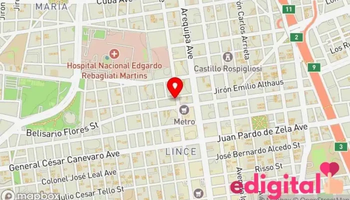 mapa de BCJ Farmacia en Lince