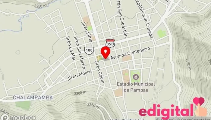 mapa de BioFarma Tienda de comestibles, periódicos y medicamentos, Farmacia en Pampas