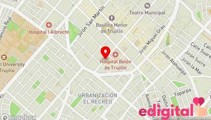 mapa de Botica 24 horas Farmacia en Trujillo