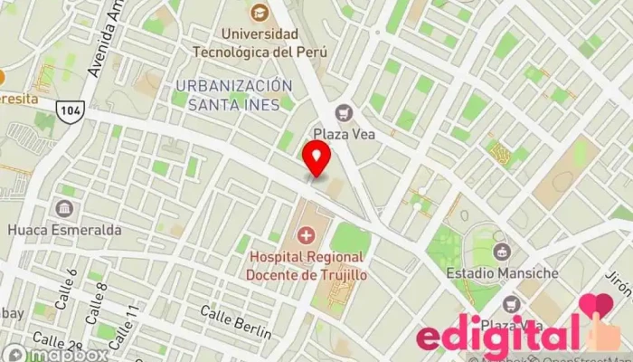 mapa de Botica 24 Horas Farmacia en Trujillo