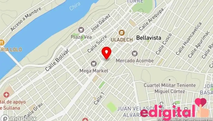 mapa de Botica 24 Horas Farmacia en Sullana
