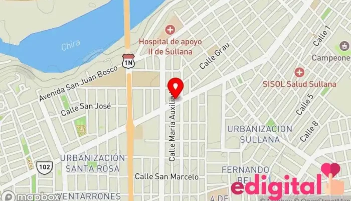mapa de Botica 24 Horas Farmacia en Sullana