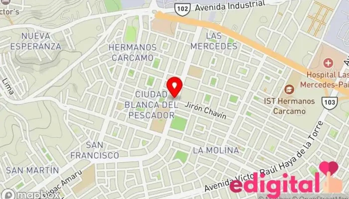 mapa de Botica 24 Horas Farmacia en Paita