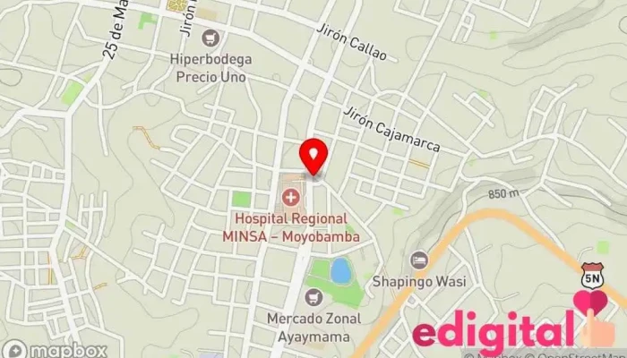 mapa de Botica Alicia Farmacia en Moyobamba