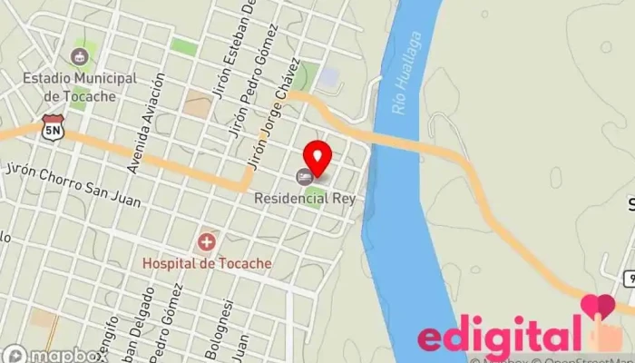 mapa de BOTICA ALVINFARMA Farmacia en Tocache