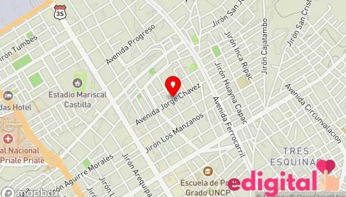mapa de Botica Angeles Farmacia en Jr. Jorge Chávez 192