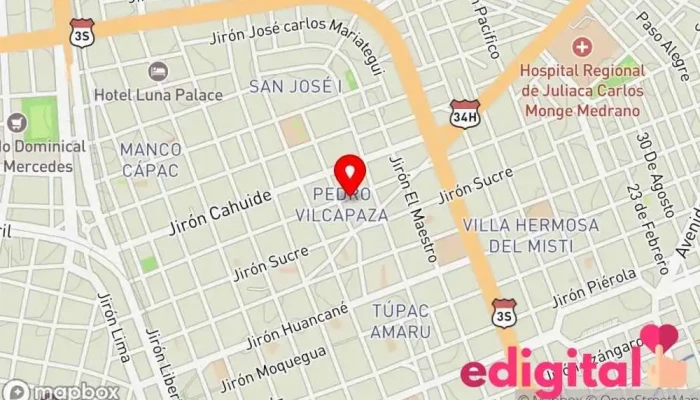 mapa de Botica Antonella Farmacia en Juliaca