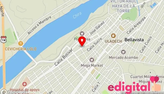 mapa de Botica Arcangel Farmacia en Sullana