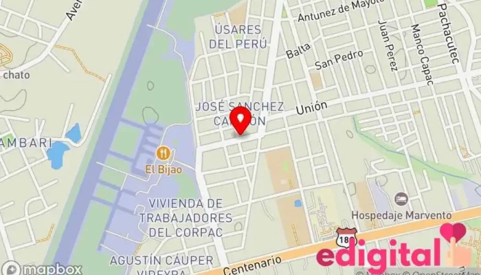 mapa de Botica ayc Farmacia en Pucallpa