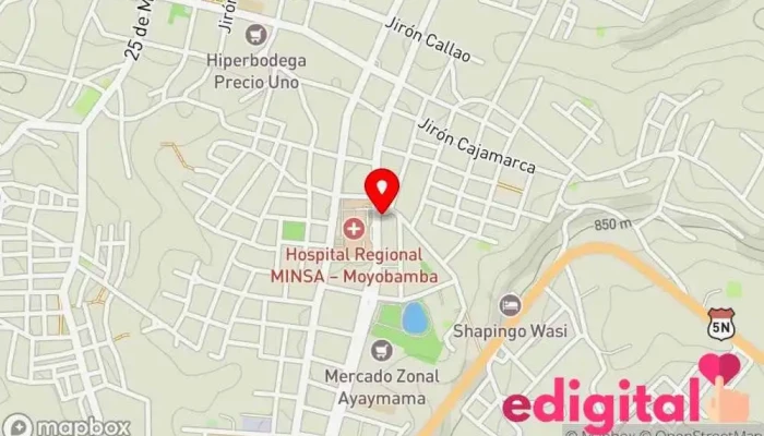 mapa de Botica Brasilia Farmacia en Moyobamba