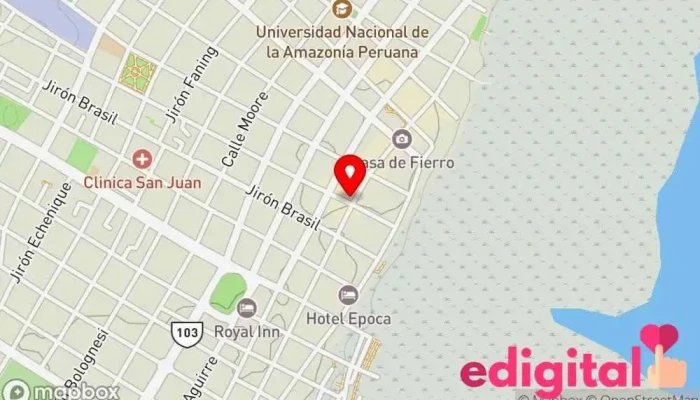 mapa de Botica B&S Farmacia en Iquitos