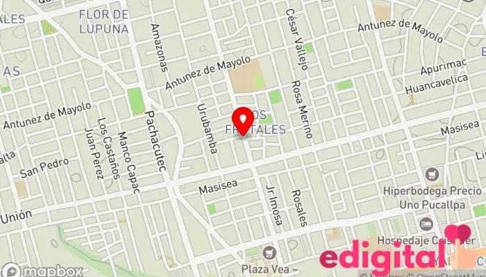 mapa de Botica C y J Farmacia en Pucallpa