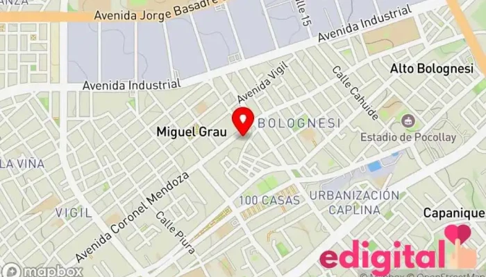 mapa de Botica Celestial Farmacia en Tacna