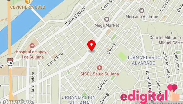 mapa de Botica Centro Lab Farmacia en Sullana