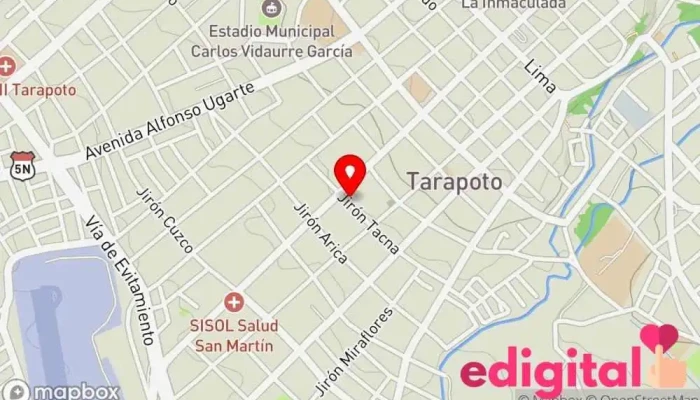 mapa de Botica Clary Farma Farmacia en Tarapoto