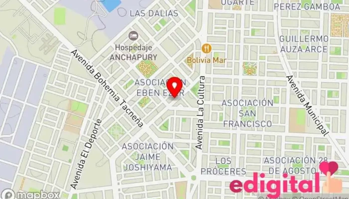 mapa de Botica Copacabana Farmacia en Tacna