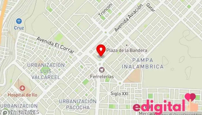 mapa de BOTICA CORAZON DE JESUS II Tienda de comestibles, periódicos y medicamentos en Ilo