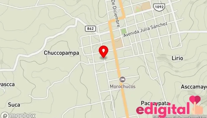 mapa de Botica Corichan Farmacia en Pampa Cangallo