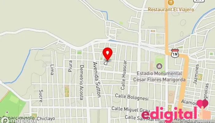 mapa de Botica CORINTIA Tienda de comestibles, periódicos y medicamentos en Lambayeque