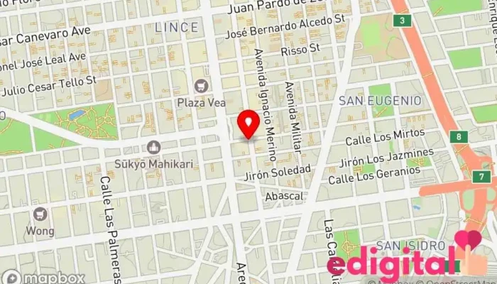 mapa de Botica Cosmos Farmacia en Lince