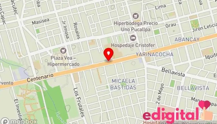 mapa de Botica Cristina Farmacia en Pucallpa