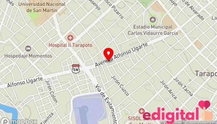 mapa de Botica Danyfarma Farmacia en Tarapoto