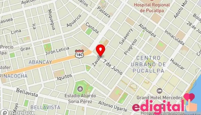 mapa de Botica Dermolab Farmacia en Pucallpa