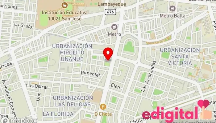 mapa de Botica Divinofarma Farmacia en Chiclayo