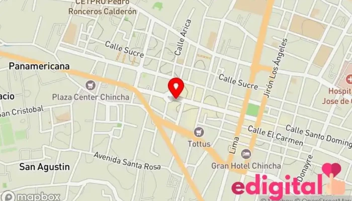 mapa de Botica El Chinchanito Perfumería Farmacia en Av Oscar R. Benavides 445