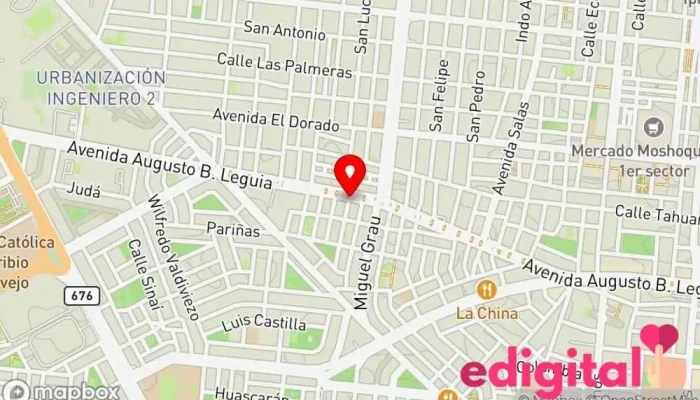 mapa de Botica Elielfarma Farmacia en Chiclayo