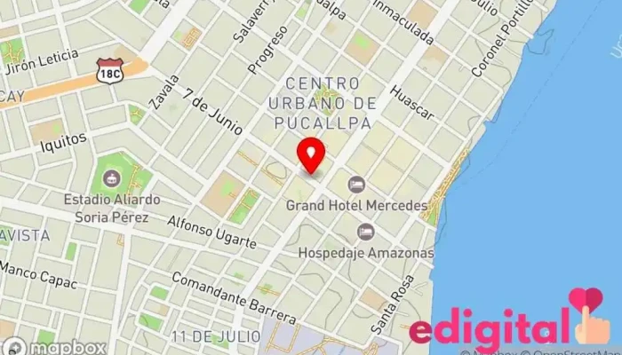 mapa de Botica Farma Brasil Farmacia en Pucallpa
