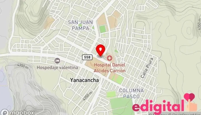 mapa de Botica Farma Fe Farmacia en Cerro De Pasco