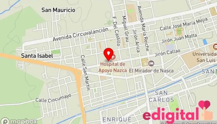 mapa de Botica Farma. Salud Farmacia en Nasca