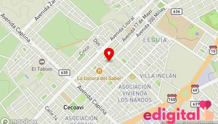 mapa de Botica FarmaFé Farmacia en Tacna