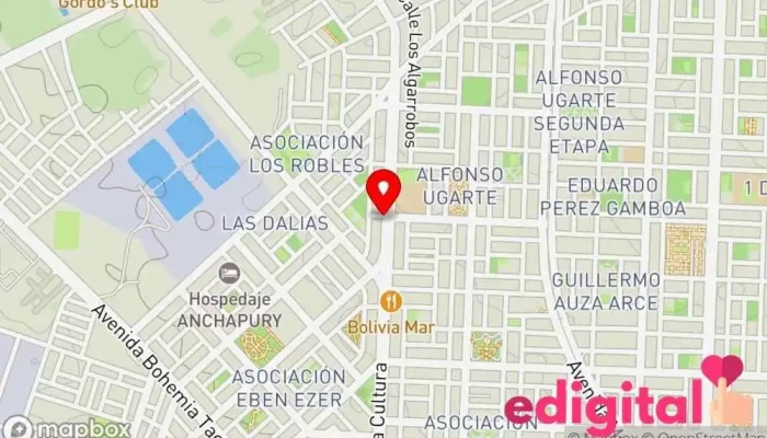 mapa de Botica Farmalessia Farmacia en Tacna