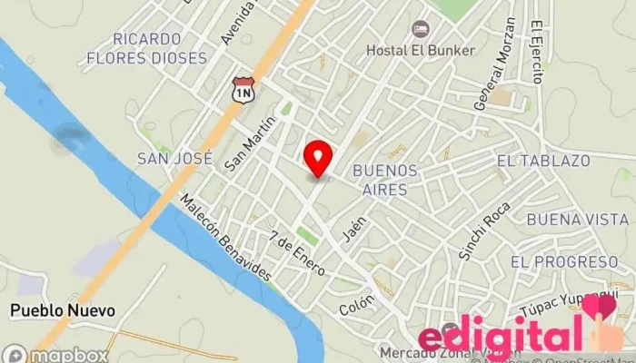mapa de Botica Felicidad 05 Farmacia en Tumbes