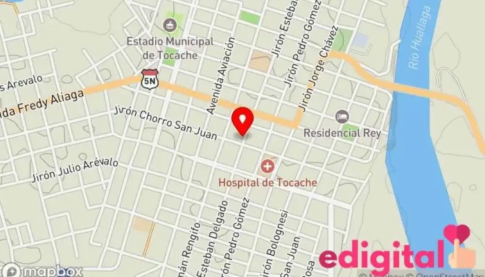 mapa de Botica FLORES Farmacia en Tocache
