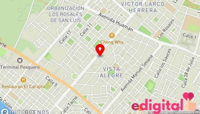 mapa de Botica Funegra Farmacia en Víctor Larco Herrera