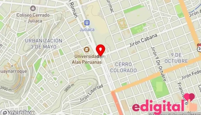 mapa de Botica Glifarma Farmacia en Juliaca