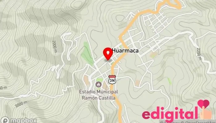 mapa de BOTICA IHSAN Farmacia en centro HUARMACA, CA.MIGUEL GRAU N H24-Lt1A