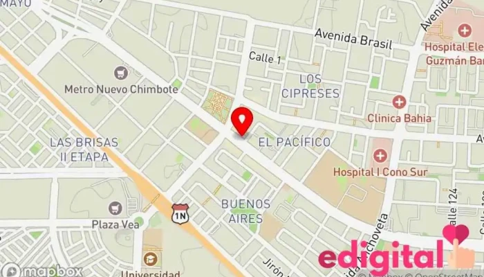 mapa de Botica Inkafarma Farmacia en Chimbote