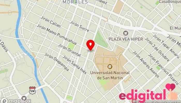 mapa de Botica Inkafarma Farmacia en Tarapoto