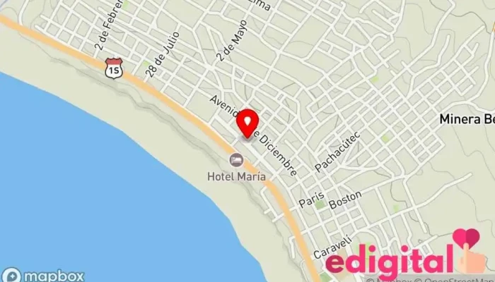 mapa de Botica InterFarma Farmacia en Chala
