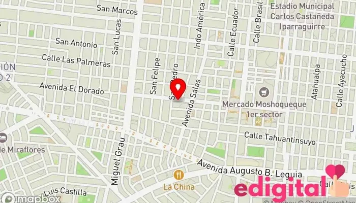 mapa de Botica JENMARZO Farmacia en José Leonardo Ortiz