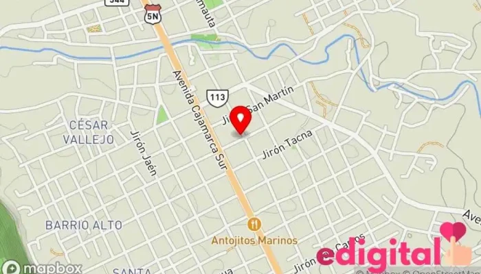 mapa de Botica jhirefarma Farmacia en Nueva Cajamarca