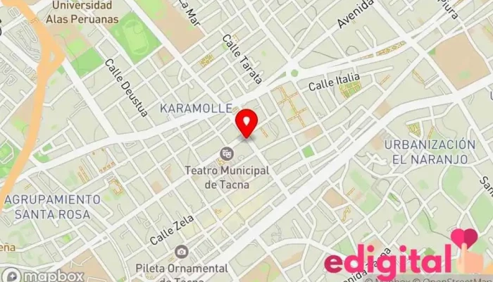 mapa de Botica La America Farmacia en Tacna