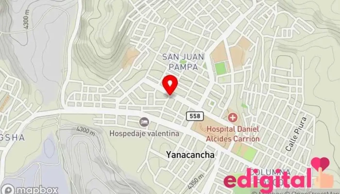 mapa de Botica La Fontana Farmacia en Cerro De Pasco